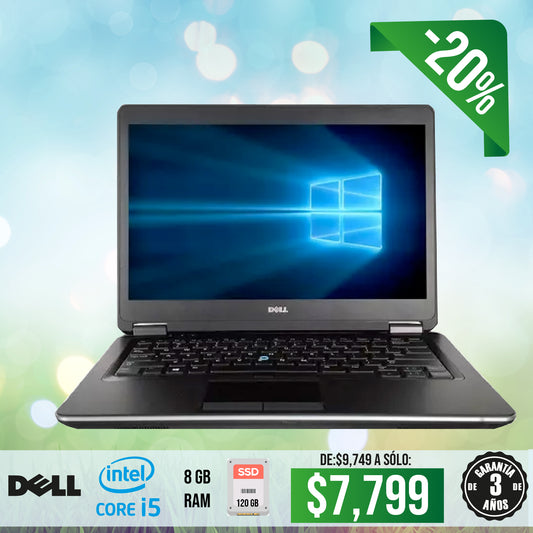 Laptop Dell Core i5, 8 gb, 120 gb SSD, 12.5"