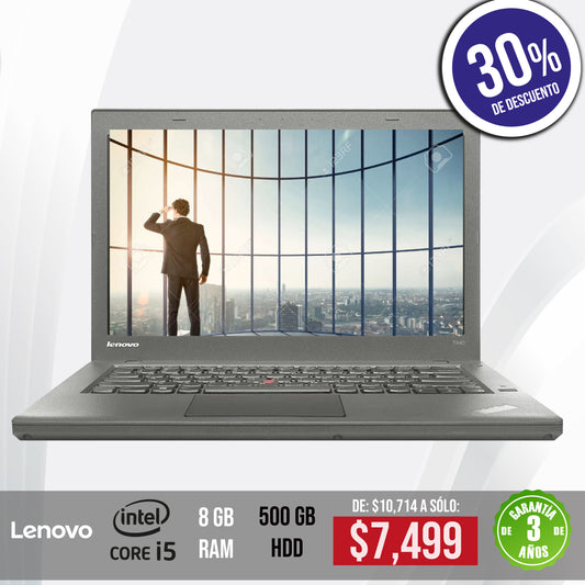Laptop Lenovo Thinpak T460, 8 gb ram, disco 500 gb